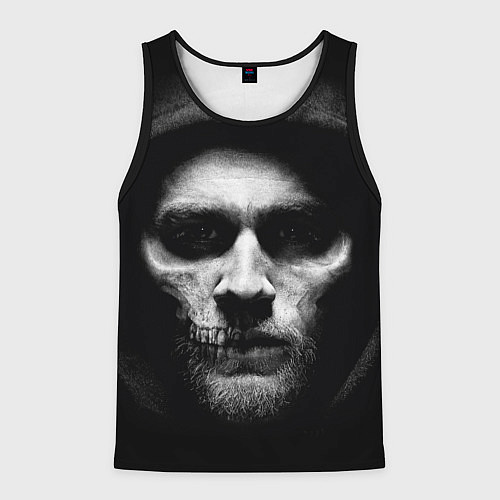Мужская майка без рукавов Sons Of Anarchy - Jax skull / 3D-Черный – фото 1