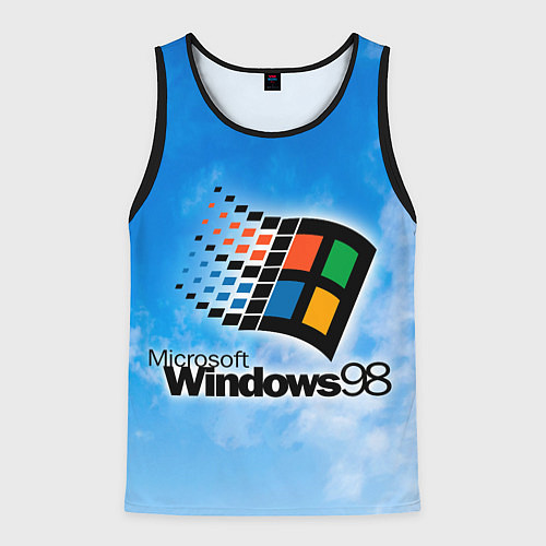 Мужская майка без рукавов Mindows 98 logo / 3D-Черный – фото 1