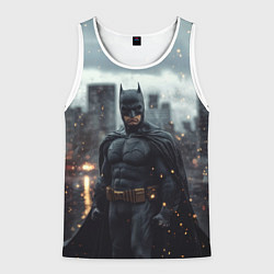 Майка-безрукавка мужская Бэтмен в искрах, цвет: 3D-белый