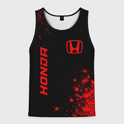 Майка-безрукавка мужская Honda - red gradient вертикально, цвет: 3D-черный