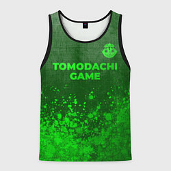 Майка-безрукавка мужская Tomodachi Game - green gradient посередине, цвет: 3D-черный