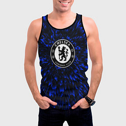 Майка-безрукавка мужская Chelsea blue energy, цвет: 3D-черный — фото 2