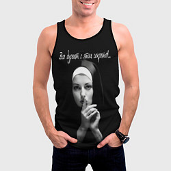 Майка-безрукавка мужская Все дуреют с этих секретов, цвет: 3D-черный — фото 2