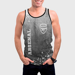 Майка-безрукавка мужская Arsenal - grey gradient вертикально, цвет: 3D-черный — фото 2