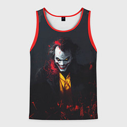 Майка-безрукавка мужская Джокер в красной краске, цвет: 3D-красный