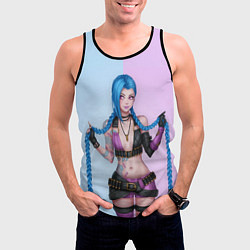 Майка-безрукавка мужская League of Legends - Jinx, цвет: 3D-черный — фото 2