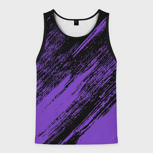 Мужская майка без рукавов The color is purple and black / 3D-Черный – фото 1