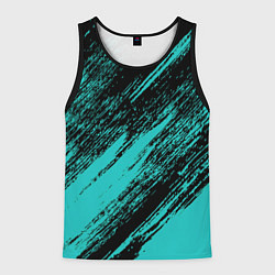 Мужская майка без рукавов The color is black and light blue