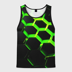 Майка-безрукавка мужская Neon Honeycombs 2, цвет: 3D-черный