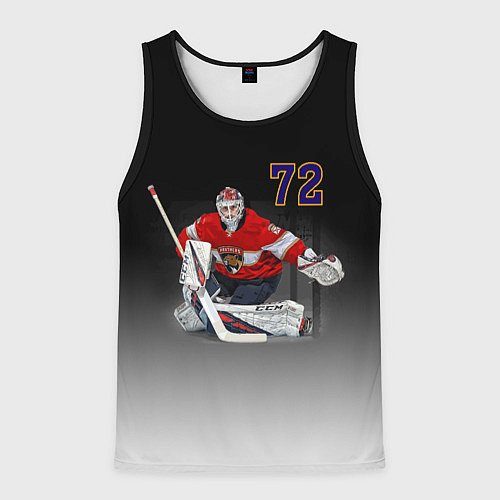 Мужская майка без рукавов Sergey Bobrovsky is goalkeeper of the Florida Pant / 3D-Черный – фото 1