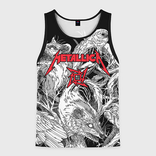 Мужская майка без рукавов Metallica - rats and crows / 3D-Черный – фото 1