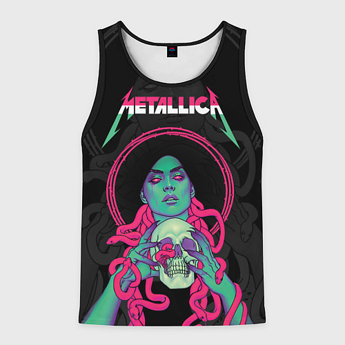 Мужская майка без рукавов Metallica - witch with the skull / 3D-Черный – фото 1