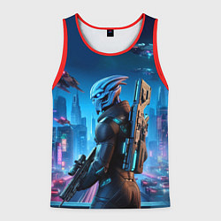 Мужская майка без рукавов Mass Effect - neon glow fantastic