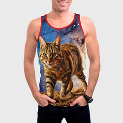 Майка-безрукавка мужская Пиксибоб в космосе, цвет: 3D-красный — фото 2