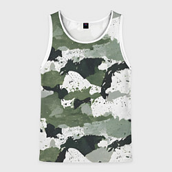 Мужская майка без рукавов Зеленый фактурный камуфляж