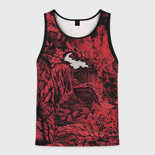 Мужская майка без рукавов Красный веном текстура Карнажа / 3D-Черный – фото 1