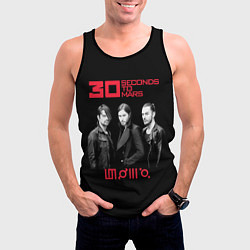 Майка-безрукавка мужская 30 Seconds to Mars poster, цвет: 3D-черный — фото 2