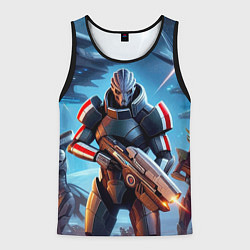 Майка-безрукавка мужская Mass Effect - space fantasy, цвет: 3D-черный