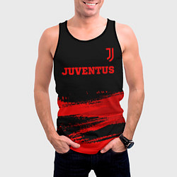 Майка-безрукавка мужская Juventus - red gradient посередине, цвет: 3D-черный — фото 2