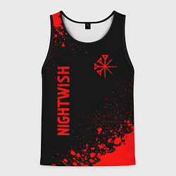 Майка-безрукавка мужская Nightwish - red gradient вертикально, цвет: 3D-черный