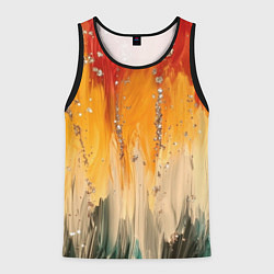 Мужская майка без рукавов Красочная текстура с блестяшками