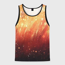 Мужская майка без рукавов Желто-красная текстура блестящая