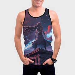 Майка-безрукавка мужская Эпичное аниме, цвет: 3D-черный — фото 2