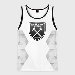 Майка-безрукавка мужская West Ham white poly, цвет: 3D-черный