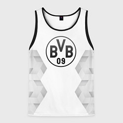 Майка-безрукавка мужская Borussia white poly, цвет: 3D-черный