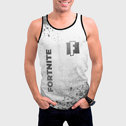 Майка-безрукавка мужская Fortnite - white gradient вертикально, цвет: 3D-черный — фото 2