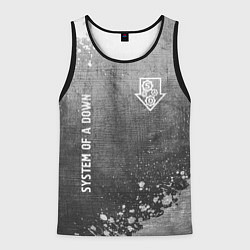 Майка-безрукавка мужская System of a Down - grey gradient вертикально, цвет: 3D-черный