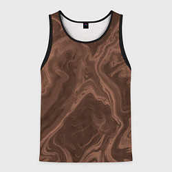 Мужская майка без рукавов Коричневый абстракция в точку