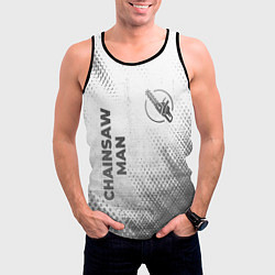 Майка-безрукавка мужская Chainsaw Man - white gradient вертикально, цвет: 3D-черный — фото 2