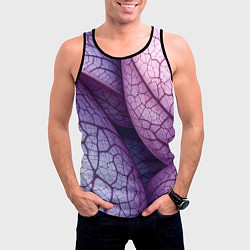 Майка-безрукавка мужская Прожилки экзотического растения, цвет: 3D-черный — фото 2
