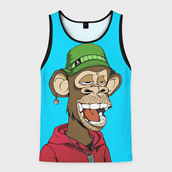 Майка-безрукавка мужская NFT smile ape, цвет: 3D-черный