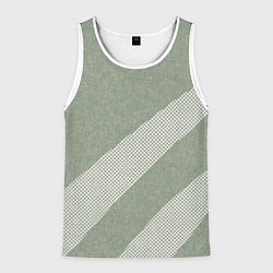 Мужская майка без рукавов Светлый серо-зелёный абстрактный