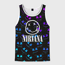 Мужская майка без рукавов Nirvana x marshmello neon