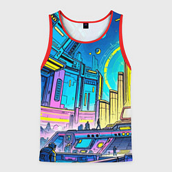 Мужская майка без рукавов Космический город