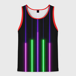 Майка-безрукавка мужская Color Purple green pink, цвет: 3D-красный