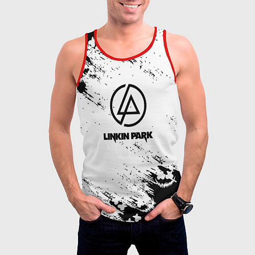 Мужская майка без рукавов Marshmello x Linkin park / 3D-Красный – фото 3