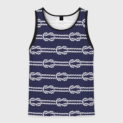 Мужская майка без рукавов Морские канаты / 3D-Черный – фото 1