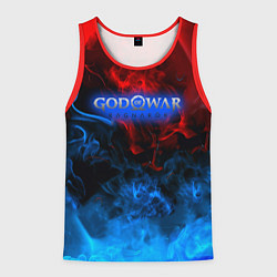 Майка-безрукавка мужская God of War битва огня, цвет: 3D-красный