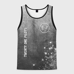 Майка-безрукавка мужская Twenty One Pilots - grey gradient вертикально, цвет: 3D-черный