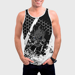 Майка-безрукавка мужская Samurai соты краски, цвет: 3D-белый — фото 2