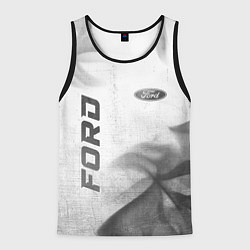 Мужская майка без рукавов Ford - white gradient вертикально
