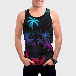 Майка-безрукавка мужская Тропики градиент, цвет: 3D-черный — фото 2