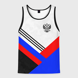 Мужская майка без рукавов Герб России - минимализм