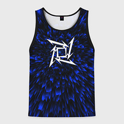Майка-безрукавка мужская Metallica blue energy, цвет: 3D-черный