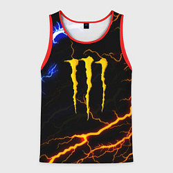 Майка-безрукавка мужская Monster energy storm, цвет: 3D-красный