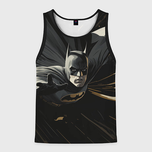 Мужская майка без рукавов Бэтмен черный плащ / 3D-Черный – фото 1